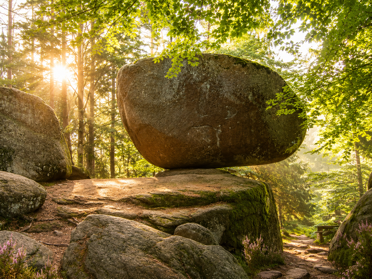Wackelstein bei Zenting unweit des Büchelsteiner Hof in Grattersdorf