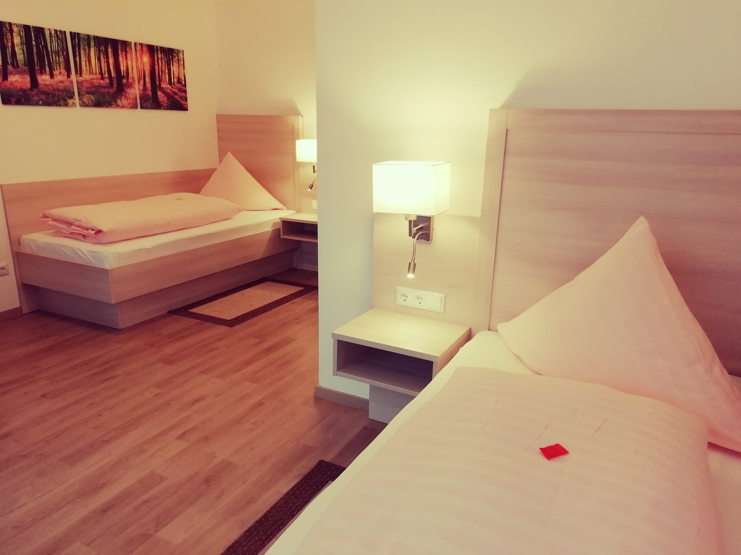 Zweibettzimmer mit getrennte Betten im Büchelsteiner Hof in Grattersdorf
